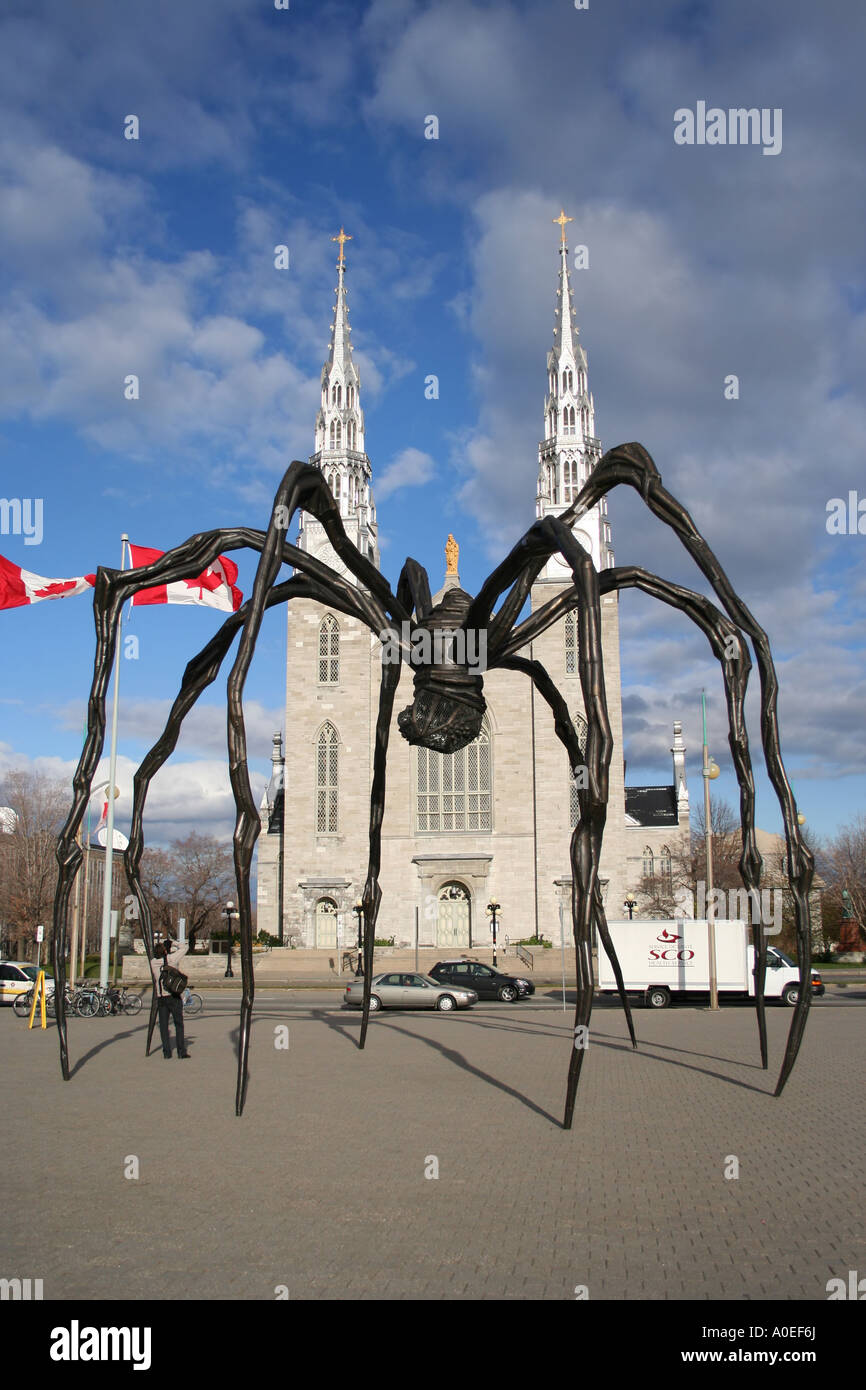 giant spider sculpture outside National Gallery of Canada Ottawa Canada ...