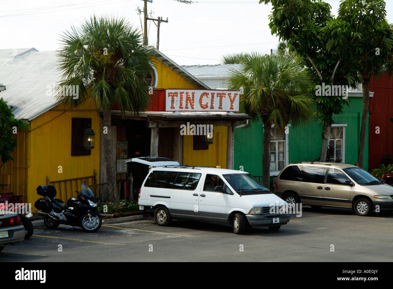 Naples Florida USA Tin City in the exculsive resort of Naples Stock