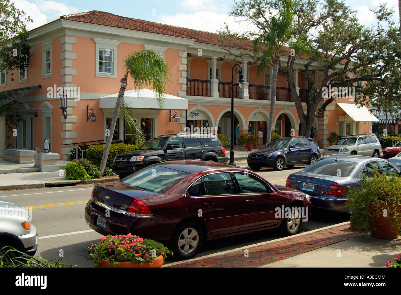 Shops in the exculsive resort of Naples Florida USA Stock Photo Alamy