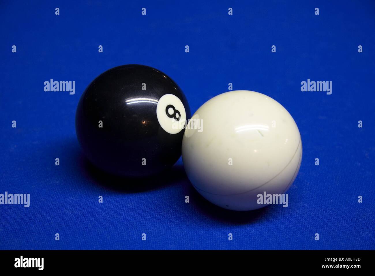 white and black billard ball Stock Photo Alamy
