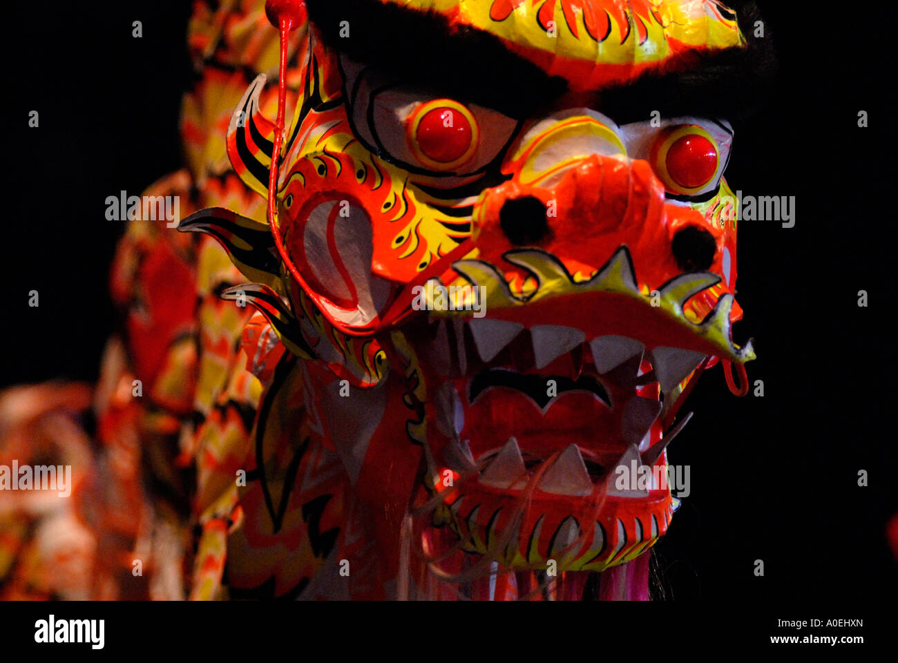 Chinese dragon dance Stock Photo