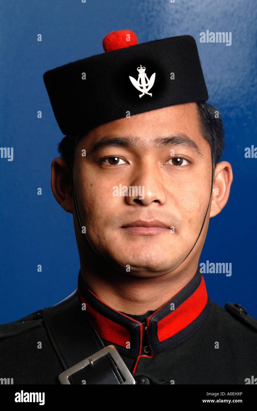 A Gurkha soldier in ceremonial uniform Stock Photo