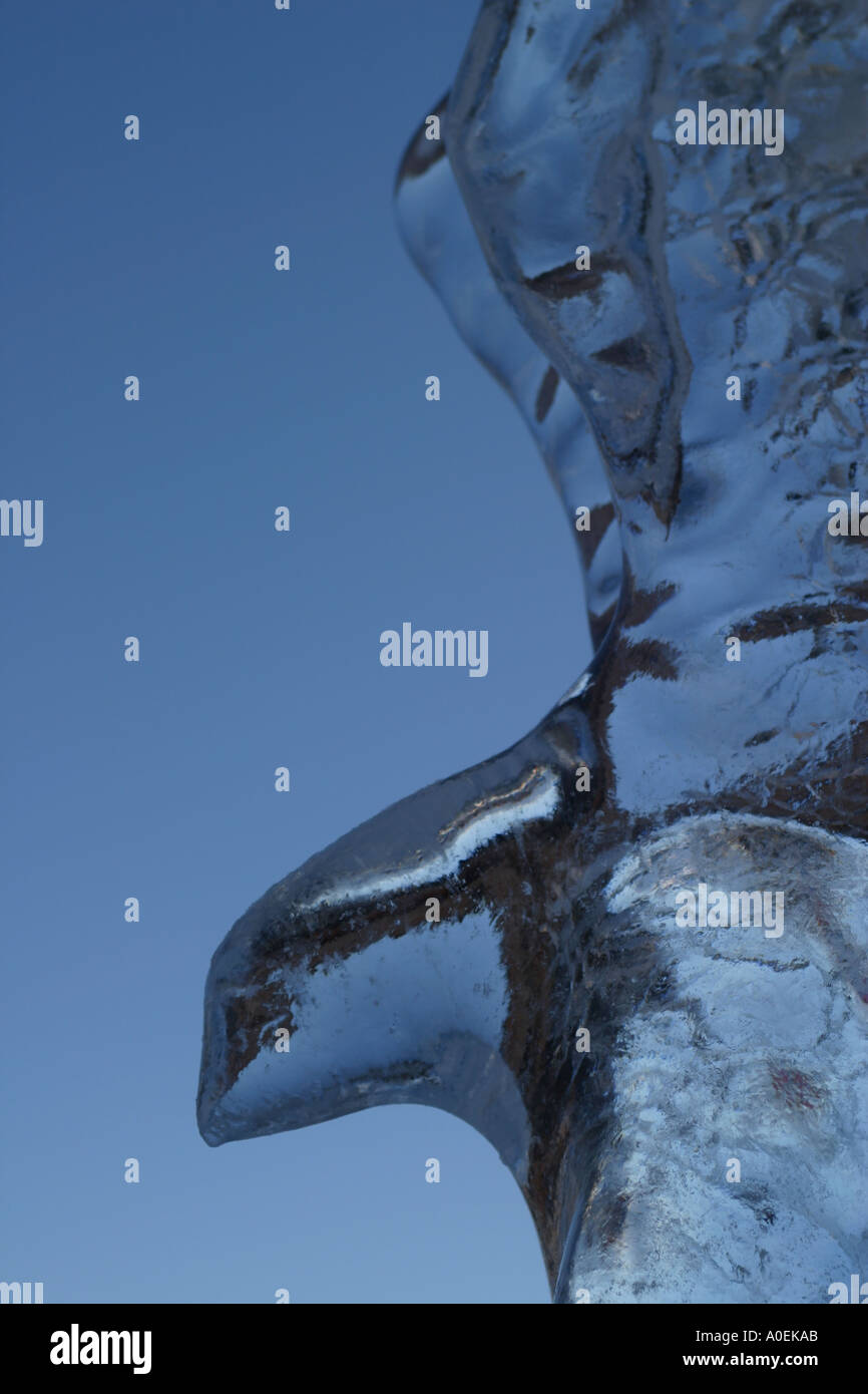 Ice Eagle sculpture Stock Photo Alamy