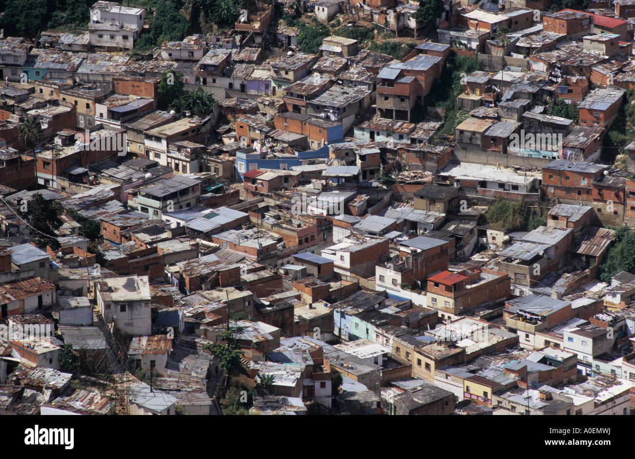Shanty Town Caracas Venezuela Stock Photo