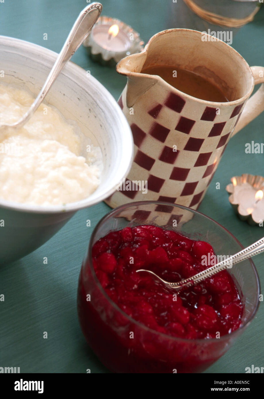 Traditional sauces for the Christmas meal Stock Photo