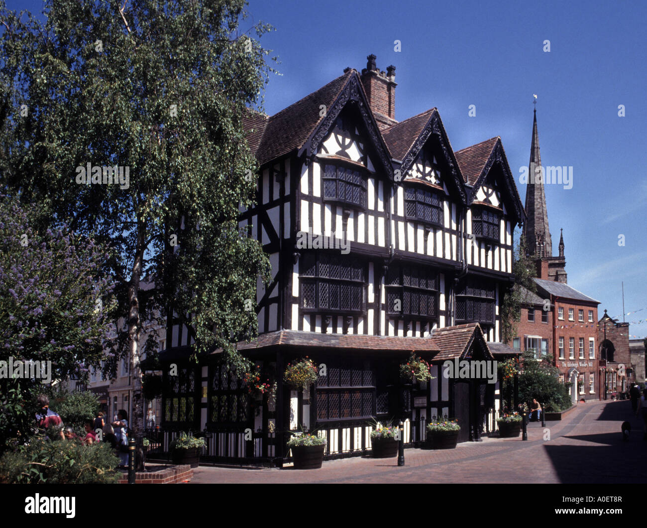 The Old House 1621 half timbered building now a museum Hereford moved to present location in 1988 Stock Photo