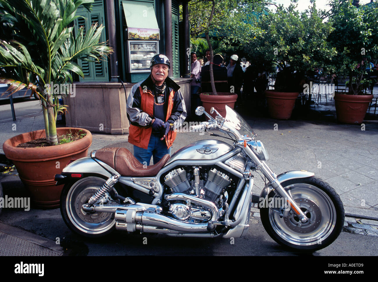 Harley Davidson enthusiast in San Juan Puerto Rico USA Stock Photo - Alamy
