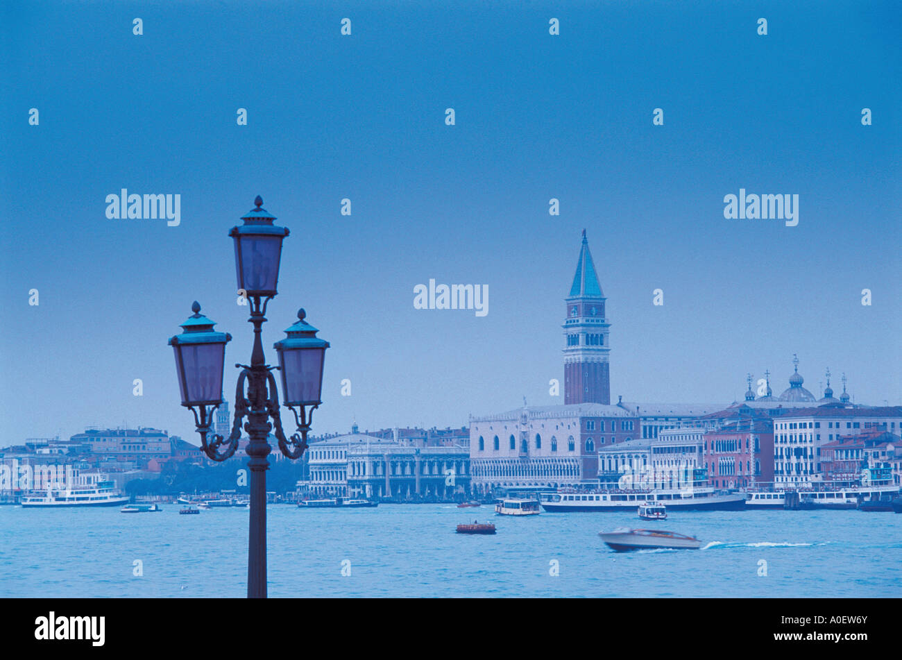 Campanile Doges Palace Venice Italy Stock Photo