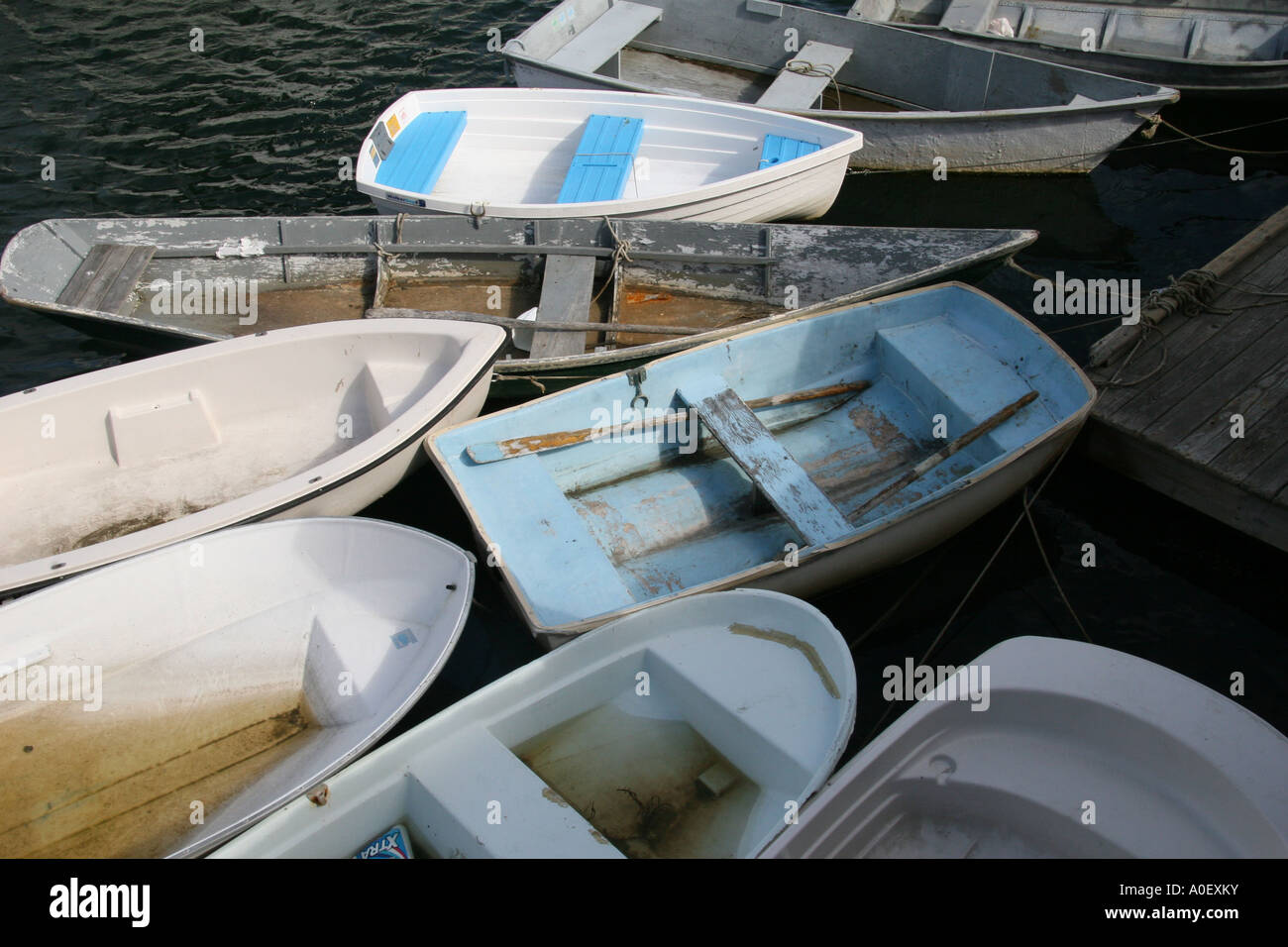 Tethered row boats hi-res stock photography and images - Alamy