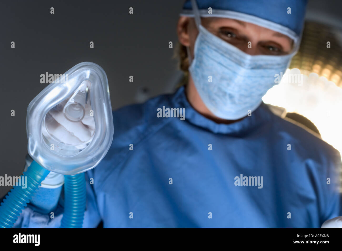 Anesthesiologist at work Stock Photo Alamy