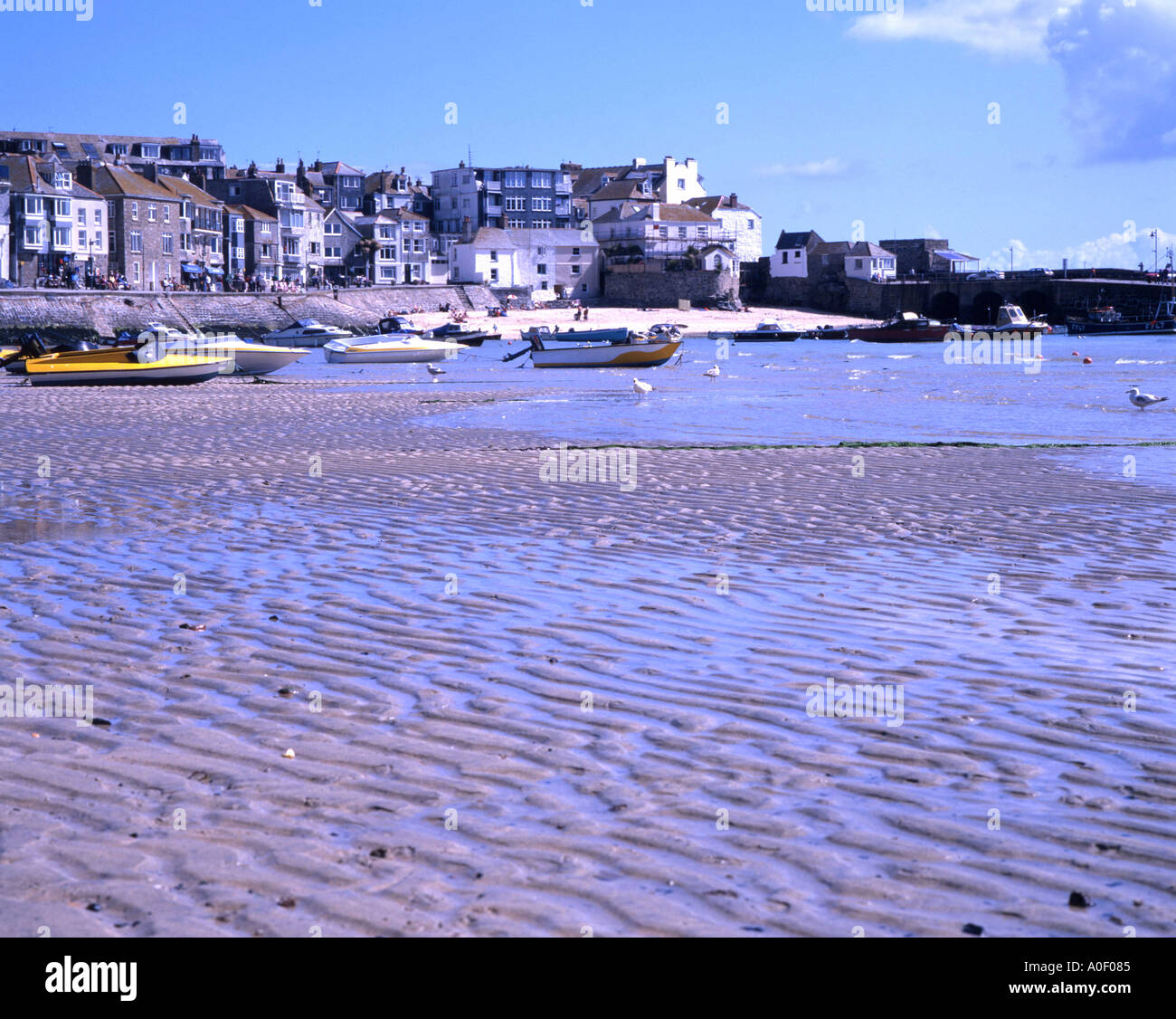 Patterns in the sand St Ives, Cornwall, UK Stock Photo - Alamy