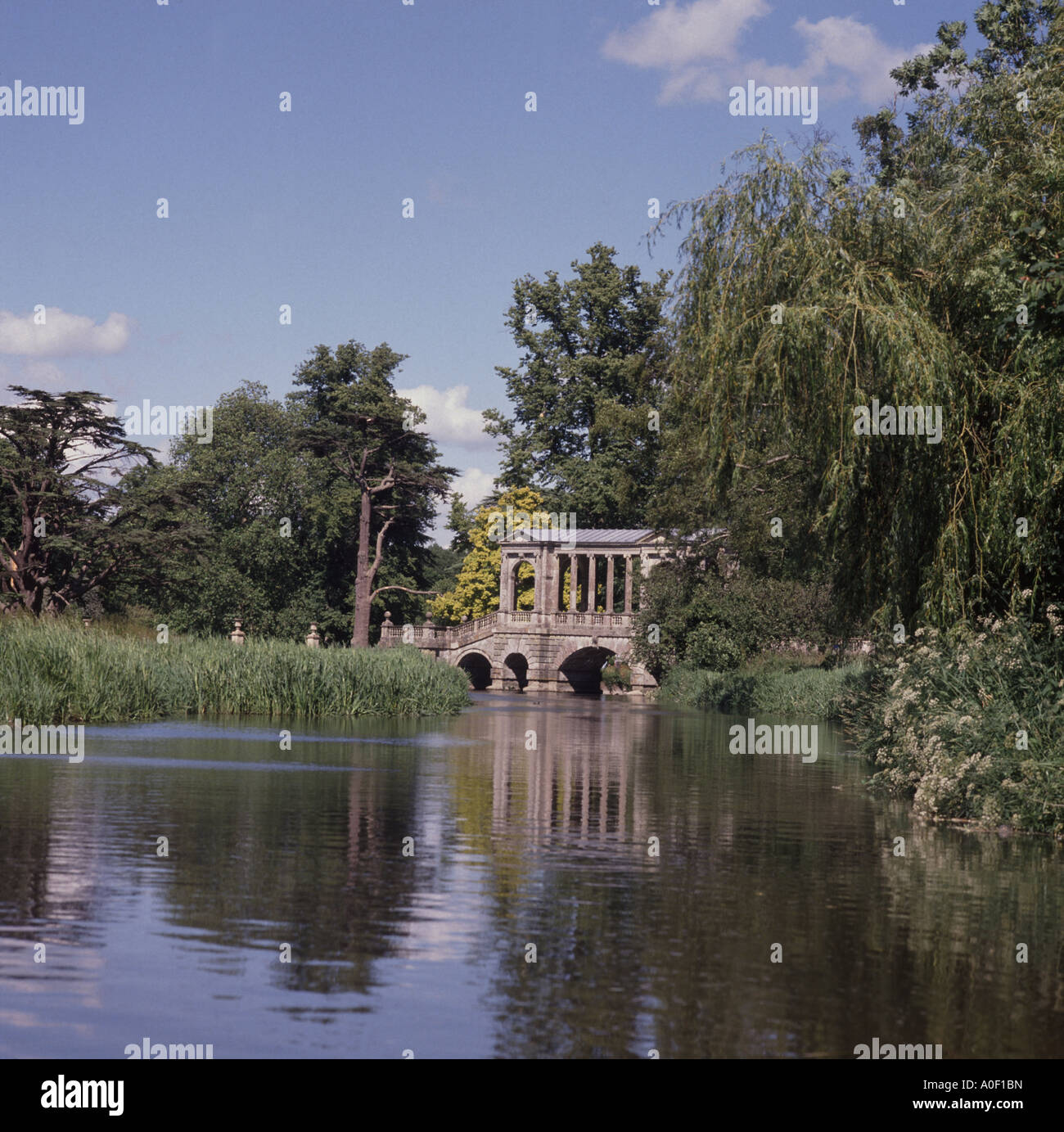 The Palladian Bridge in the grounds of Wilton House Stock Photo
