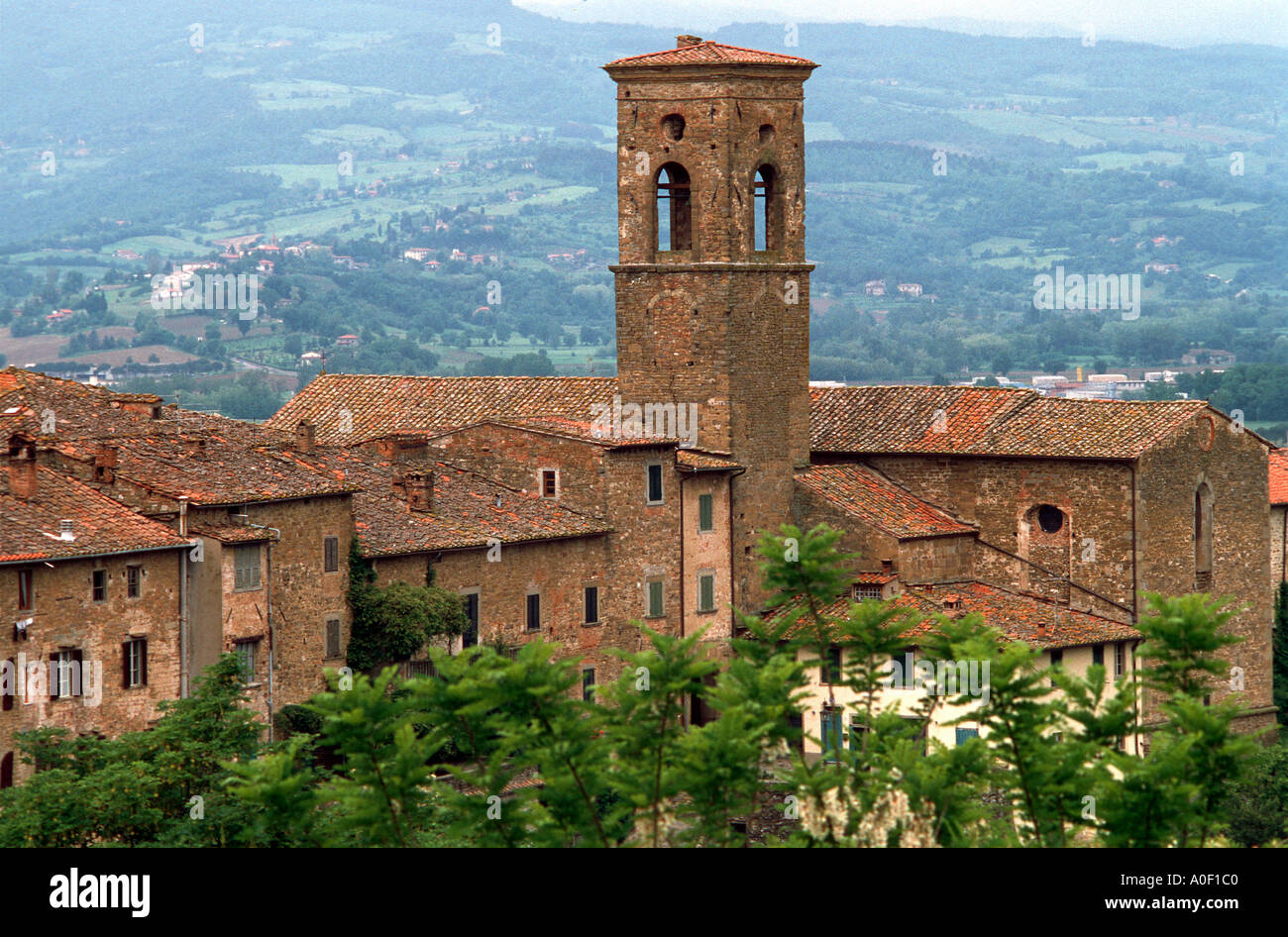 Poppi Toscana Toskana Tuscany Toscane Italy Europe Sight Stone Tower Typically Italian Village Market Place Stock Photo Alamy