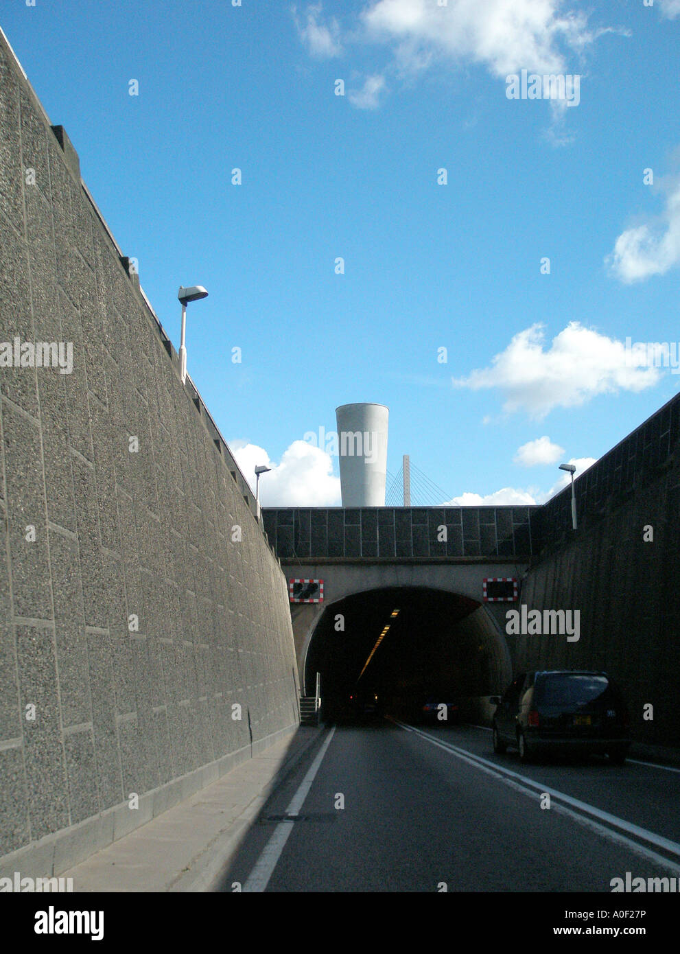 Road entrance to the Dartford Tunnel in Kent Stock Photo Alamy
