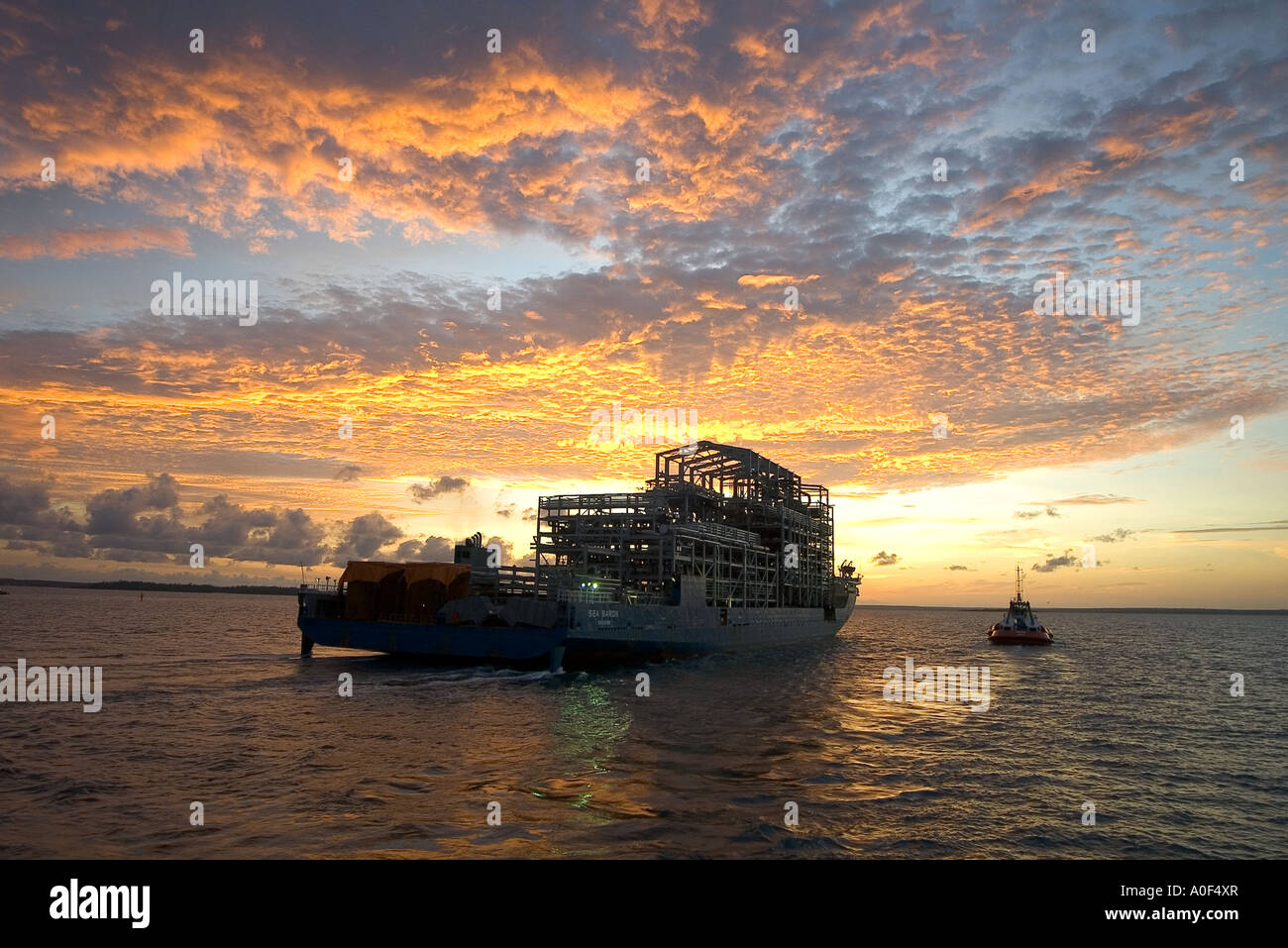 Tug guiding container ship hi-res stock photography and images - Alamy
