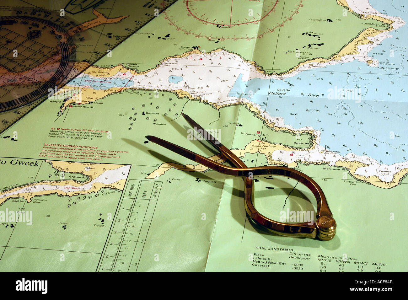 Navigation Chart Stock Photo - Alamy