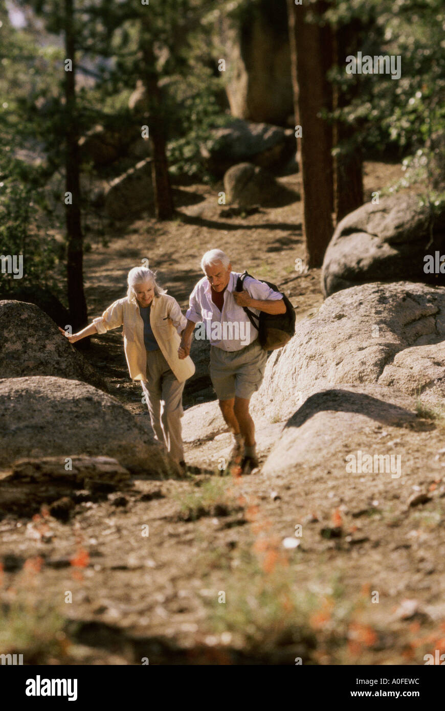 Senior adults and hiking hi-res stock photography and images - Alamy