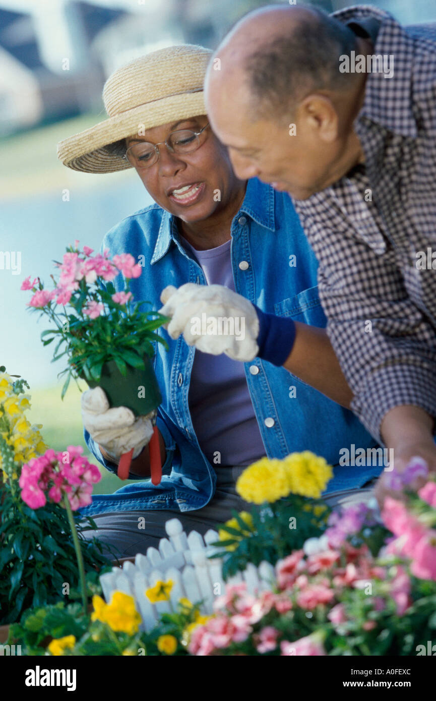 African couple man woman gardening hi-res stock photography and images ...