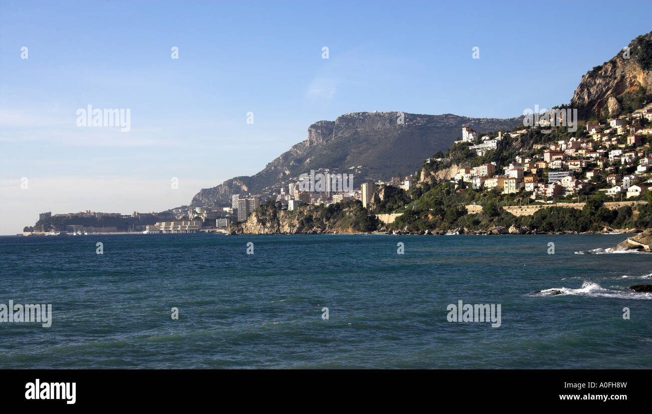Monaco from Cap Martin, South of France Stock Photo - Alamy