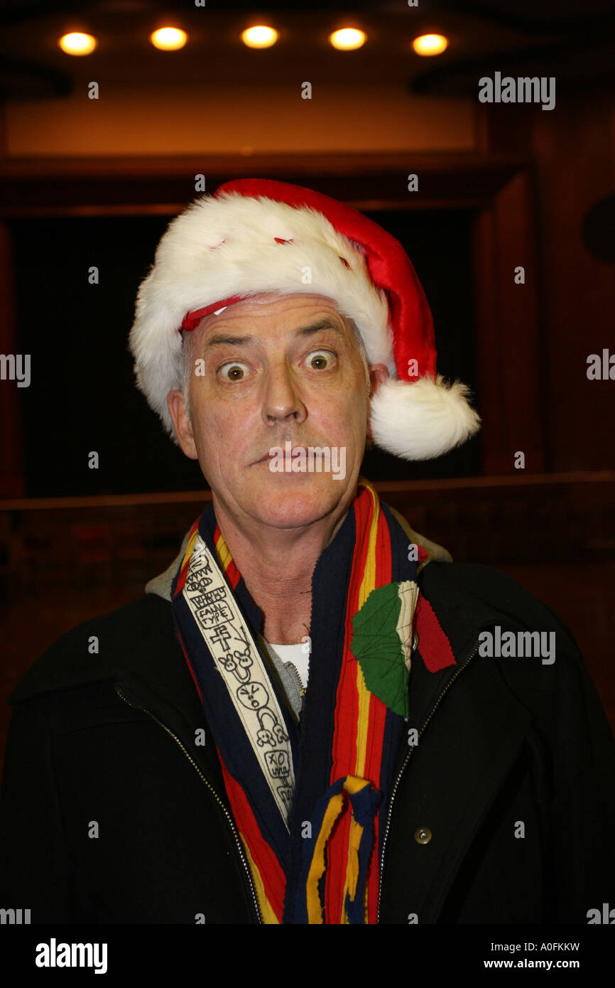 comedian Michael Barrymore pictured switching on the christmas lights Christmas Comedian