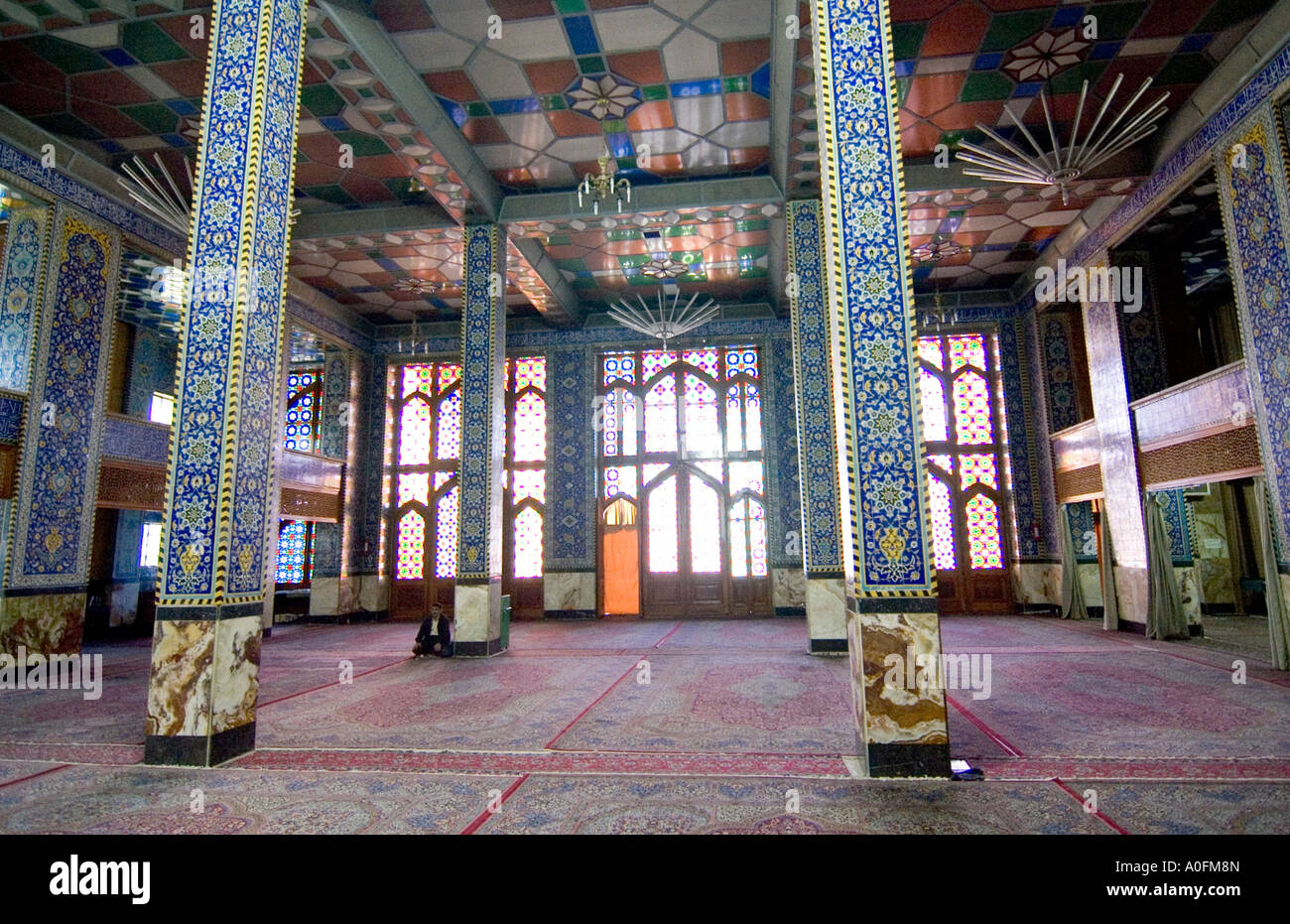 Prayer room inside a mosque in Yazd, Iran Stock Photo Alamy