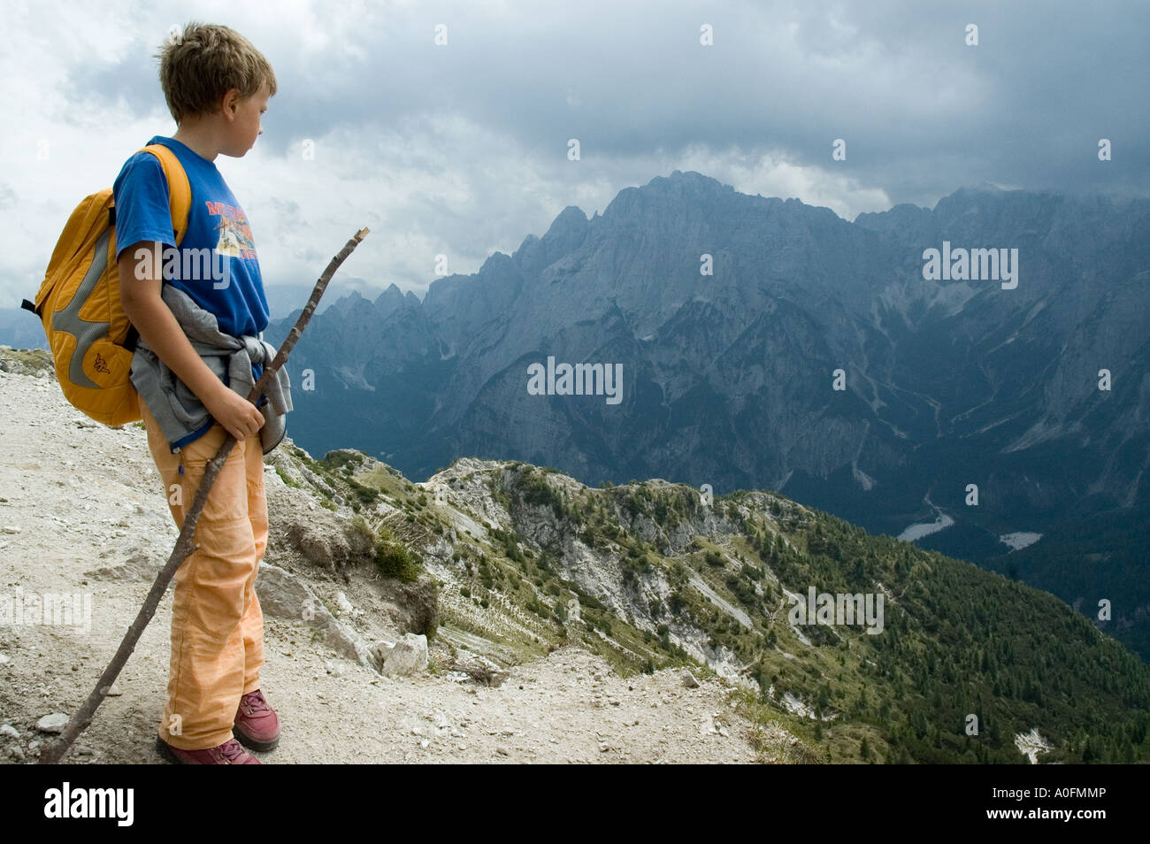 Mount Jof di Miezegnot 2087 mt Stock Photo