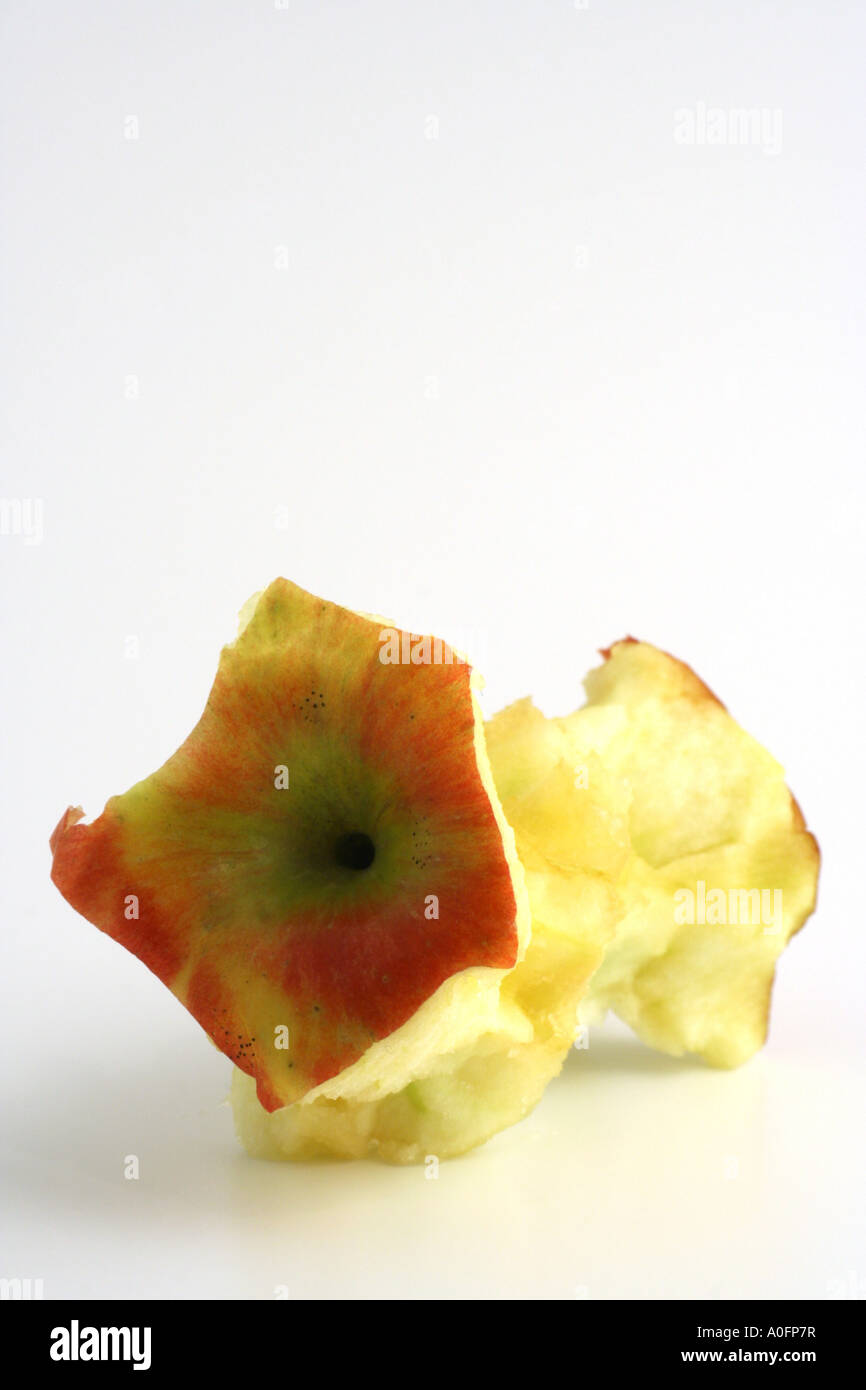 Apple core white background hi-res stock photography and images - Alamy