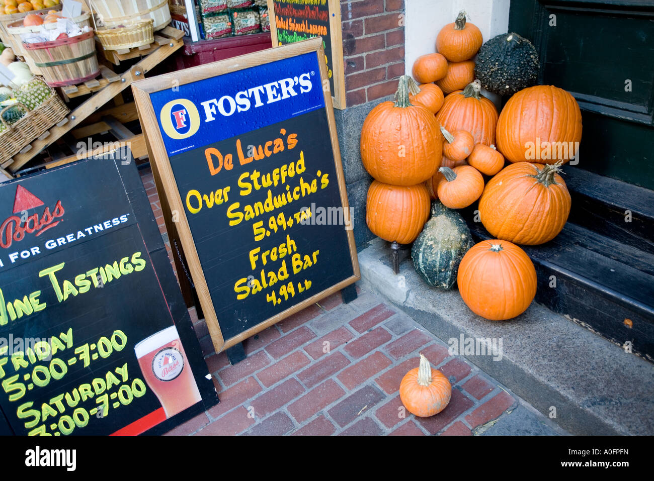 halloween pumpkins in grocery store Stock Photo Alamy