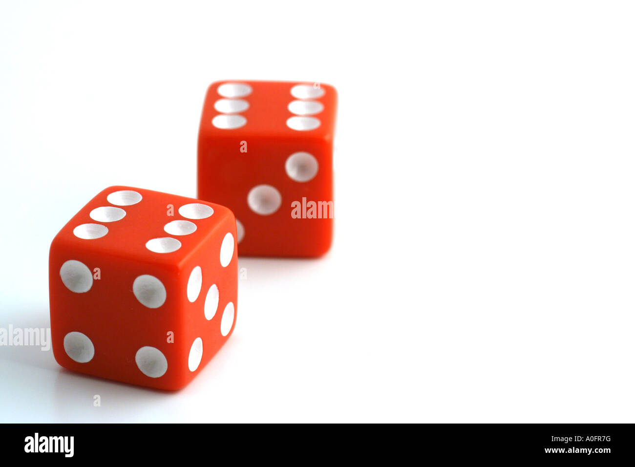 Two dice showing double six Stock Photo Alamy