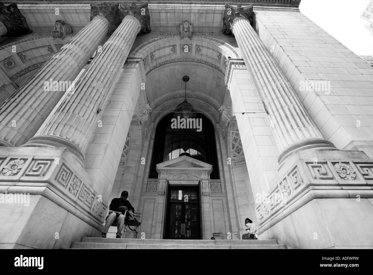 Below entrance Black and White Stock Photos & Images - Alamy