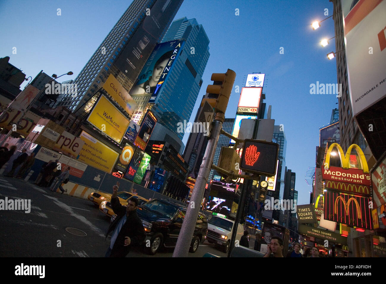 Times square from above night hi-res stock photography and images - Alamy