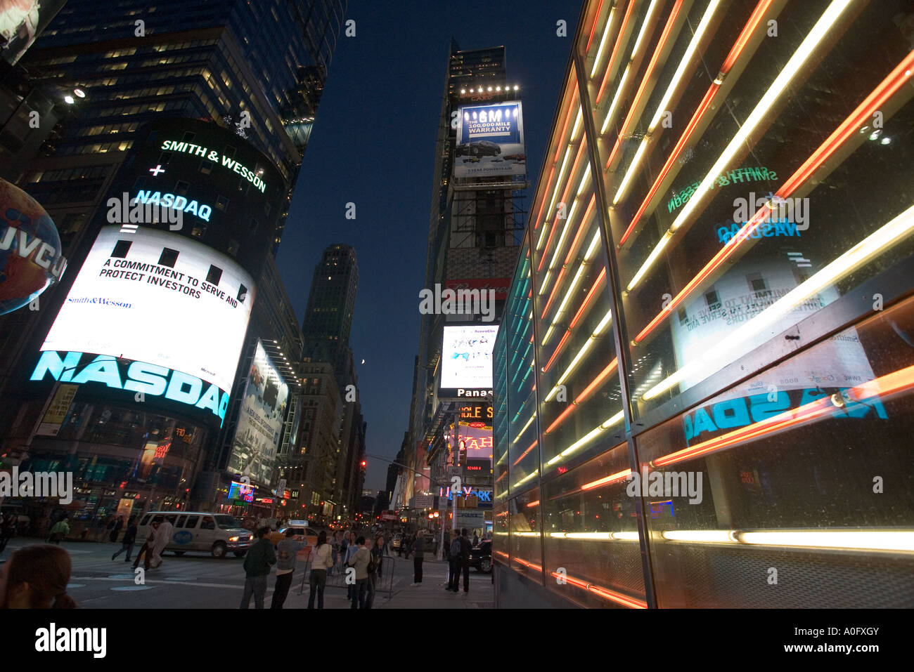 Times square from above night hi-res stock photography and images - Alamy