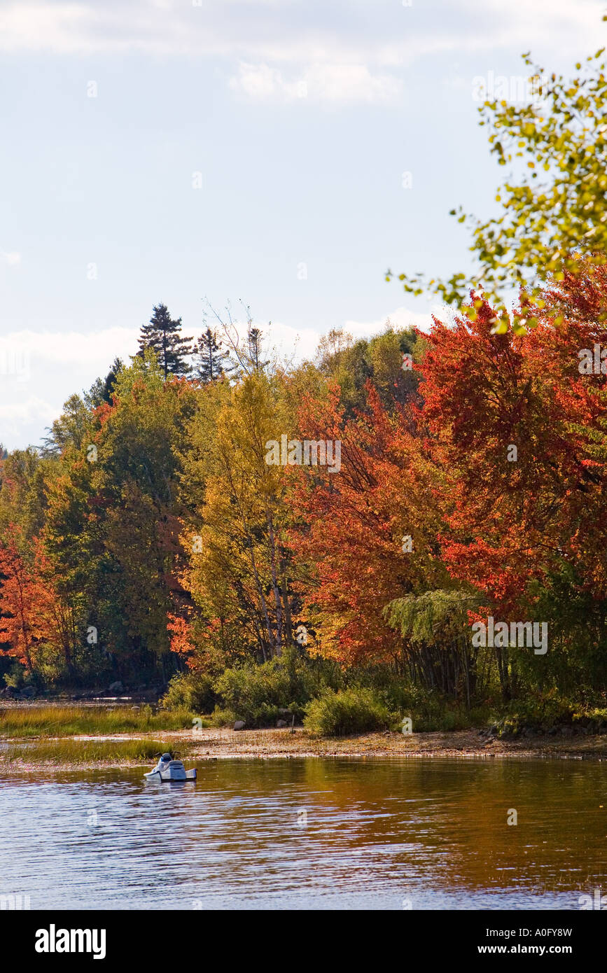 beautiful misty morning in speculator town village on lake pleasant new york Stock Photo Alamy