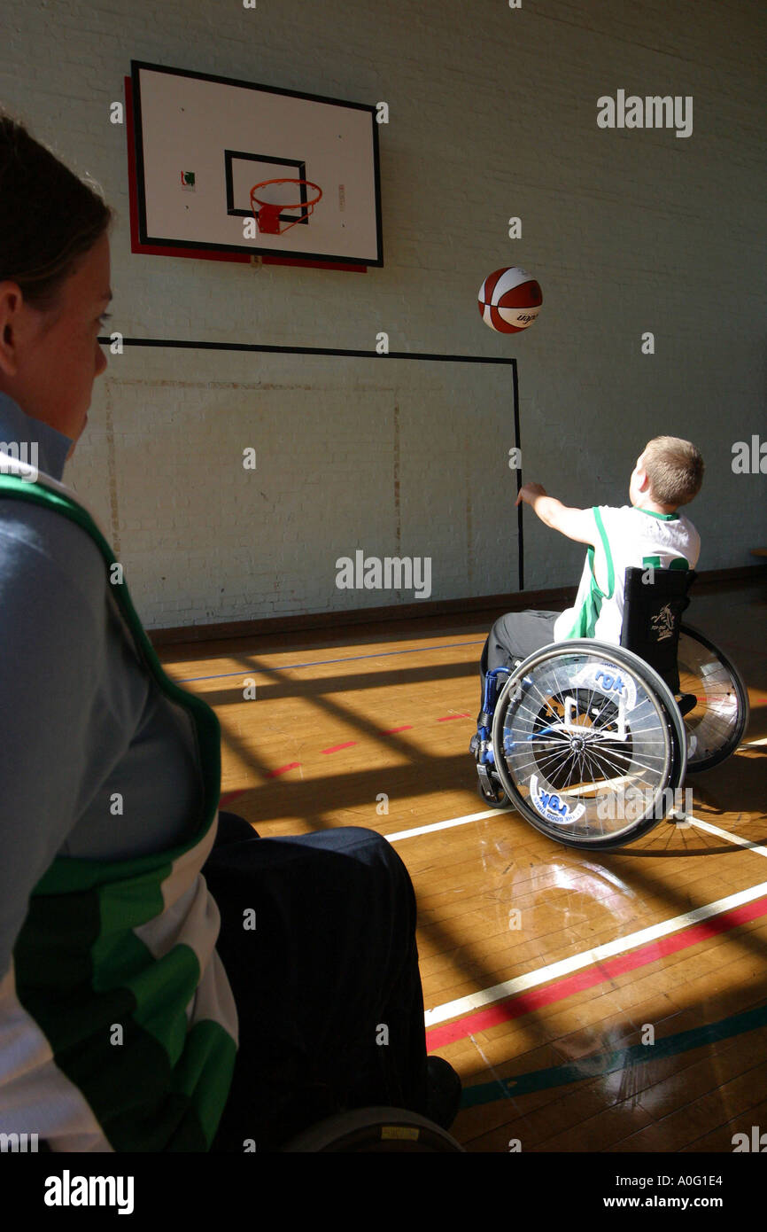 Disabled basketball in school gymnasium Gym Stock Photo Alamy
