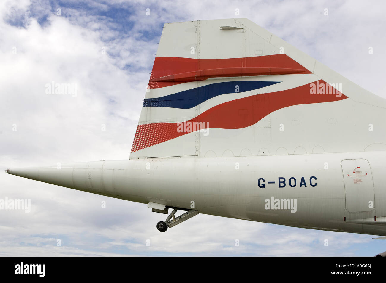 Tail fin Concorde Stock Photo