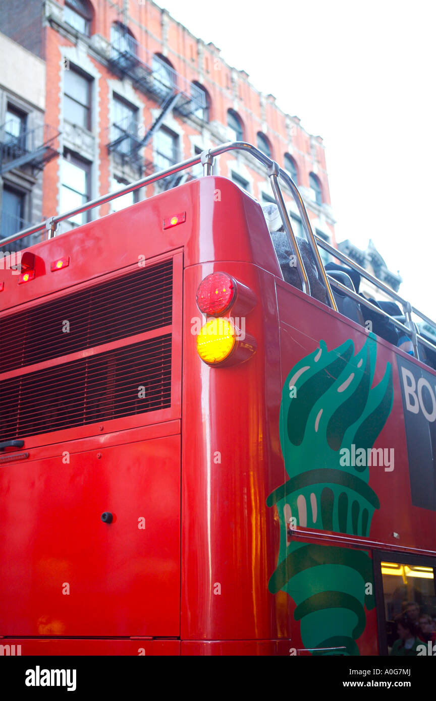 Double decker bus Broadway, New York Stock Photo