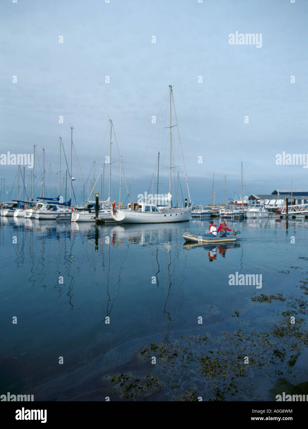Yachts and leisure craft, Amble Marina, Amble, Northumberland, England, UK Stock Photo