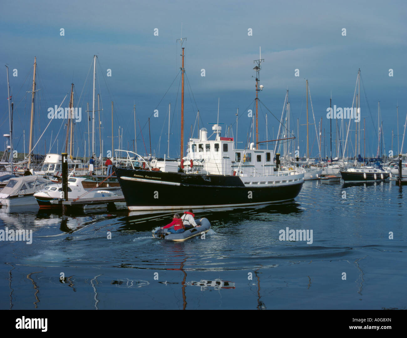 Yachts and leisure craft, Amble Marina, Amble, Northumberland, England, UK Stock Photo
