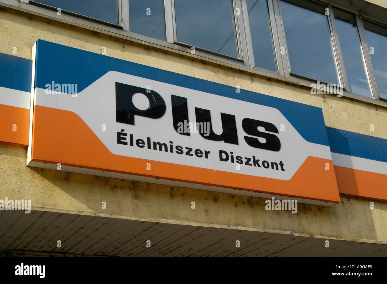 supermarket Plus in Hungary Stock Photo Alamy