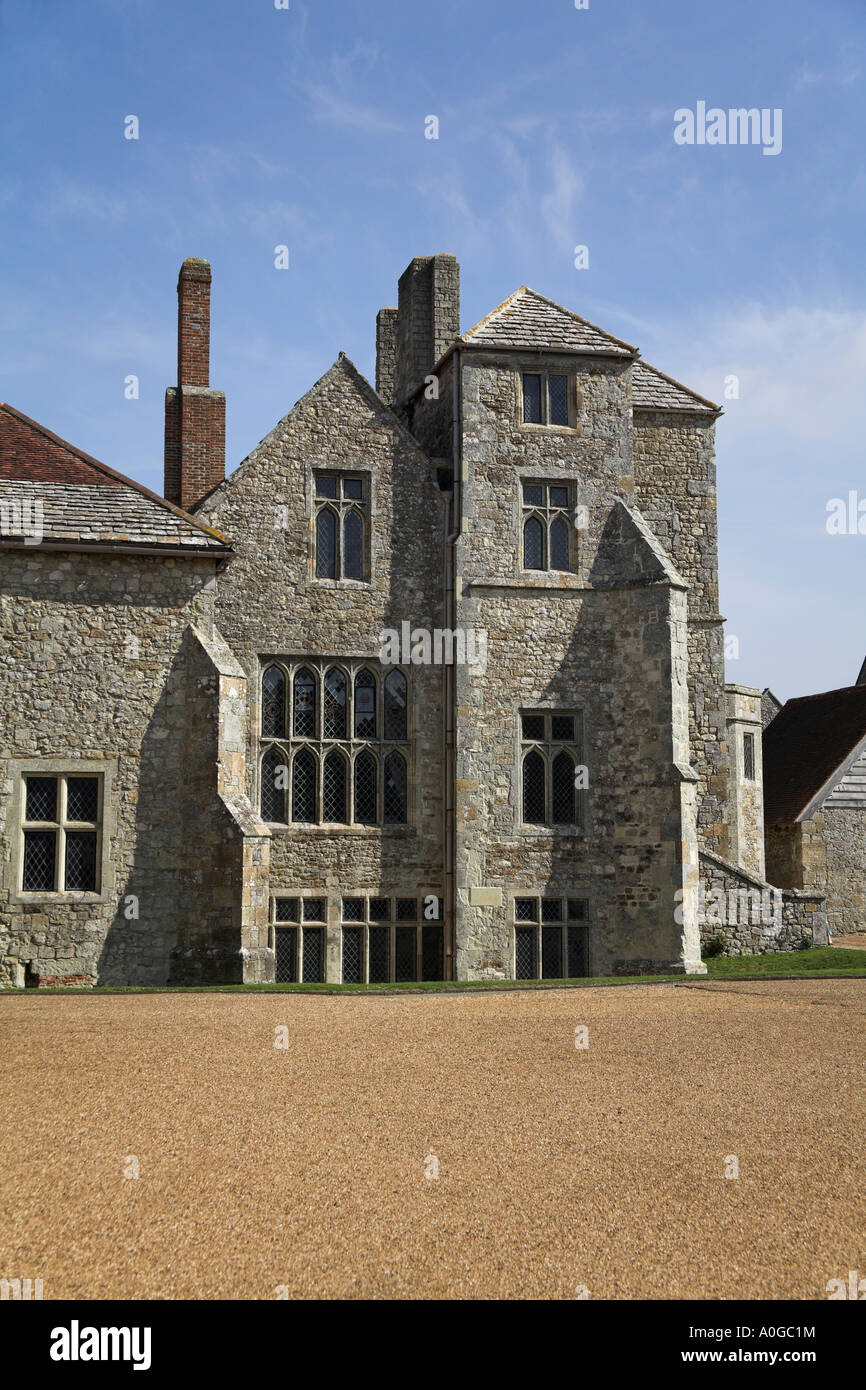Stock photograph of House within walls of Carisbrooke Castle Newport