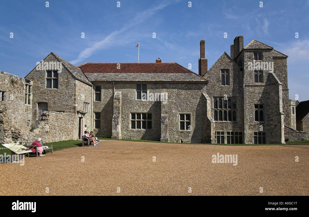 Stock photograph of House within walls of Carisbrooke Castle Newport