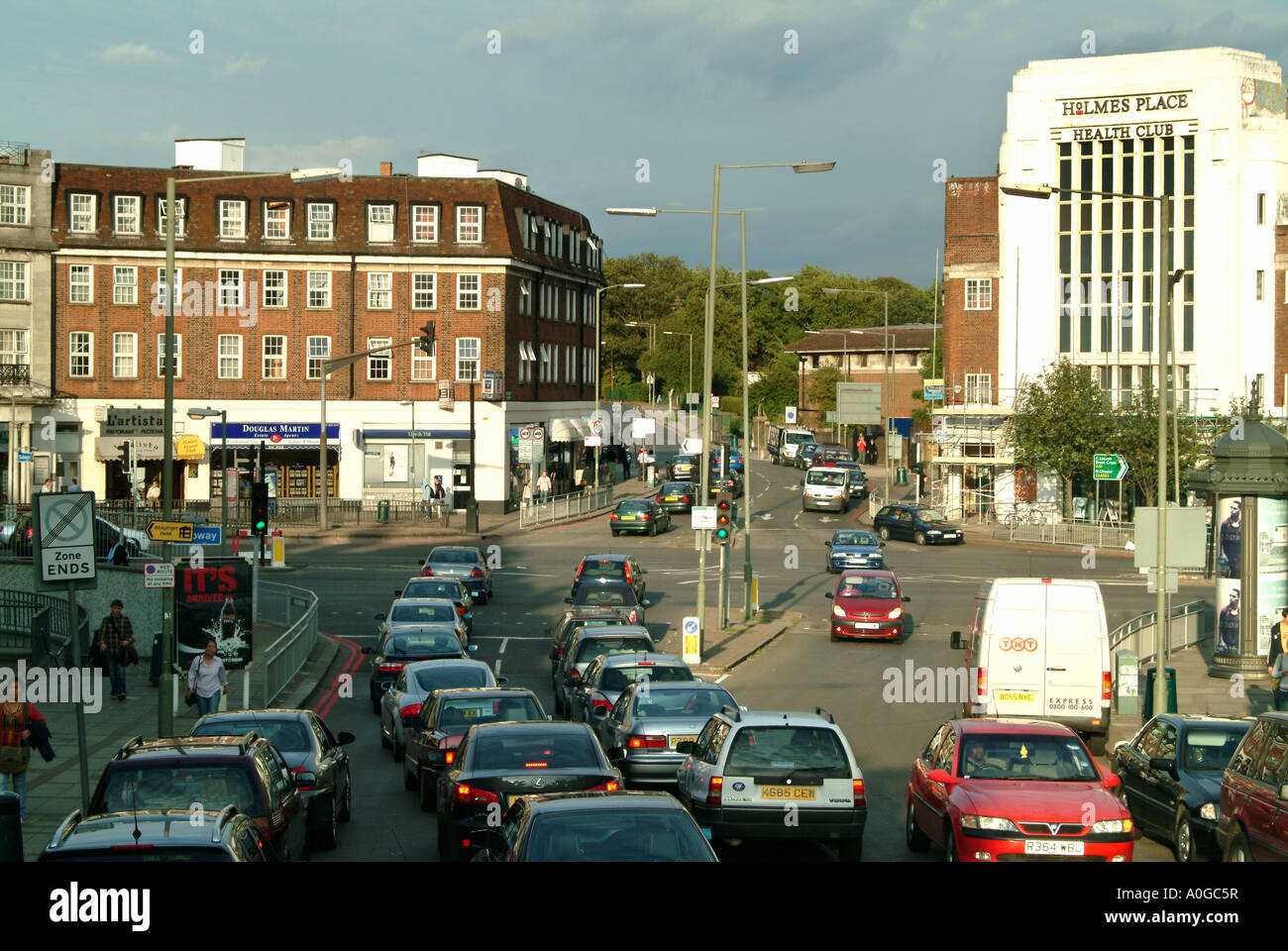 Traffic at Hendon Central London Stock Photo Alamy