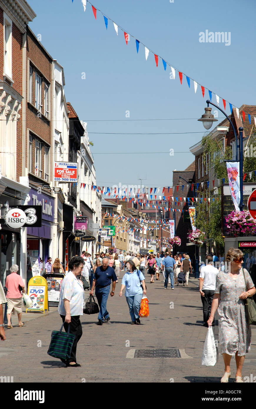 The town centre of Maidstone Kent Stock Photo Alamy
