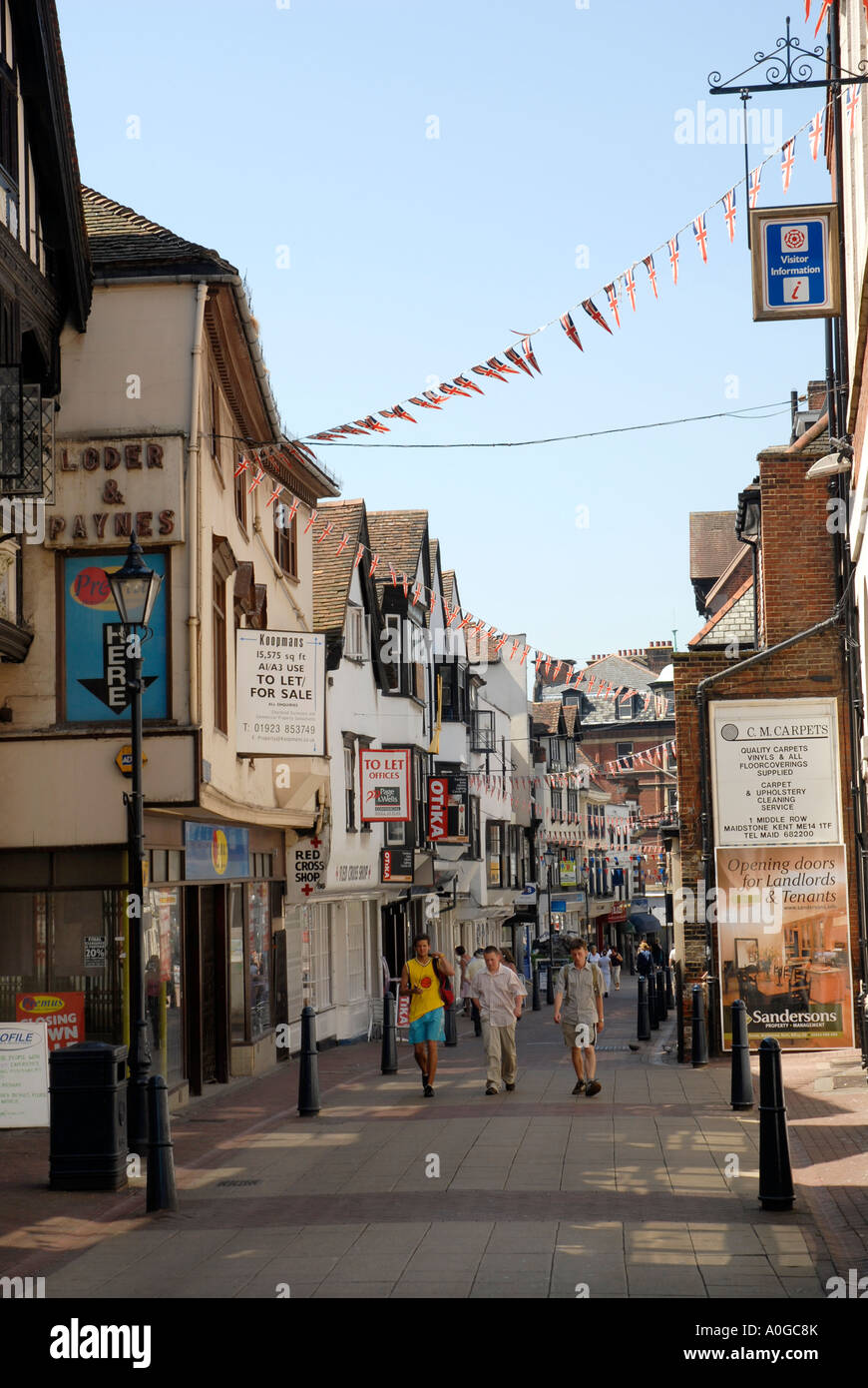 The town centre of Maidstone Kent Stock Photo Alamy