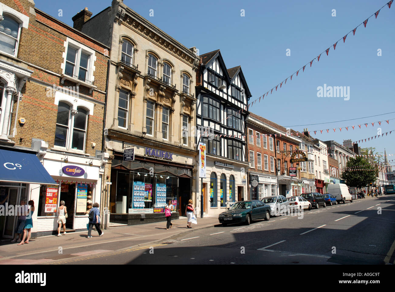The town centre of Maidstone Kent Stock Photo Alamy