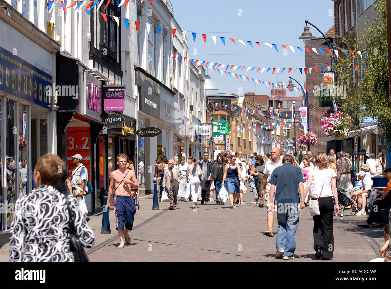 The town centre of Maidstone Kent Stock Photo Alamy