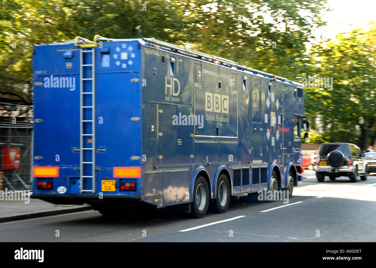 A BBC TV High Definition outside broadcast vehicle in Adelaide Road