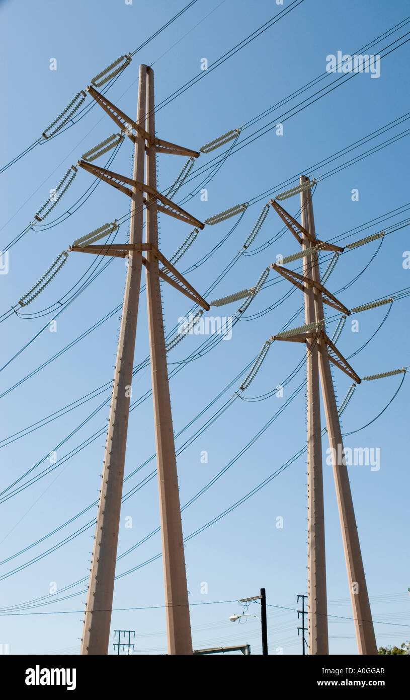 high voltage tower Stock Photo - Alamy