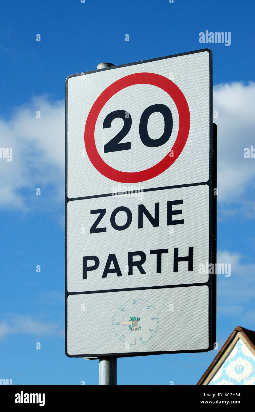 Welsh home zone sign Stock Photo Alamy