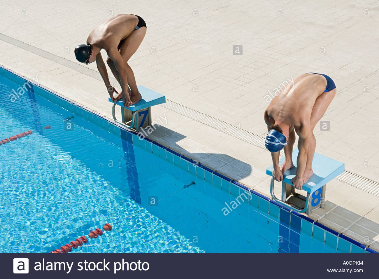 Starting Blocks Pool Stock Photos & Starting Blocks Pool Stock Images